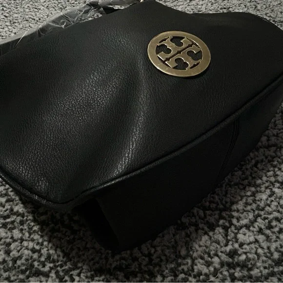 Tory Burch Black Leather Shoulder Brand New Tote Bag